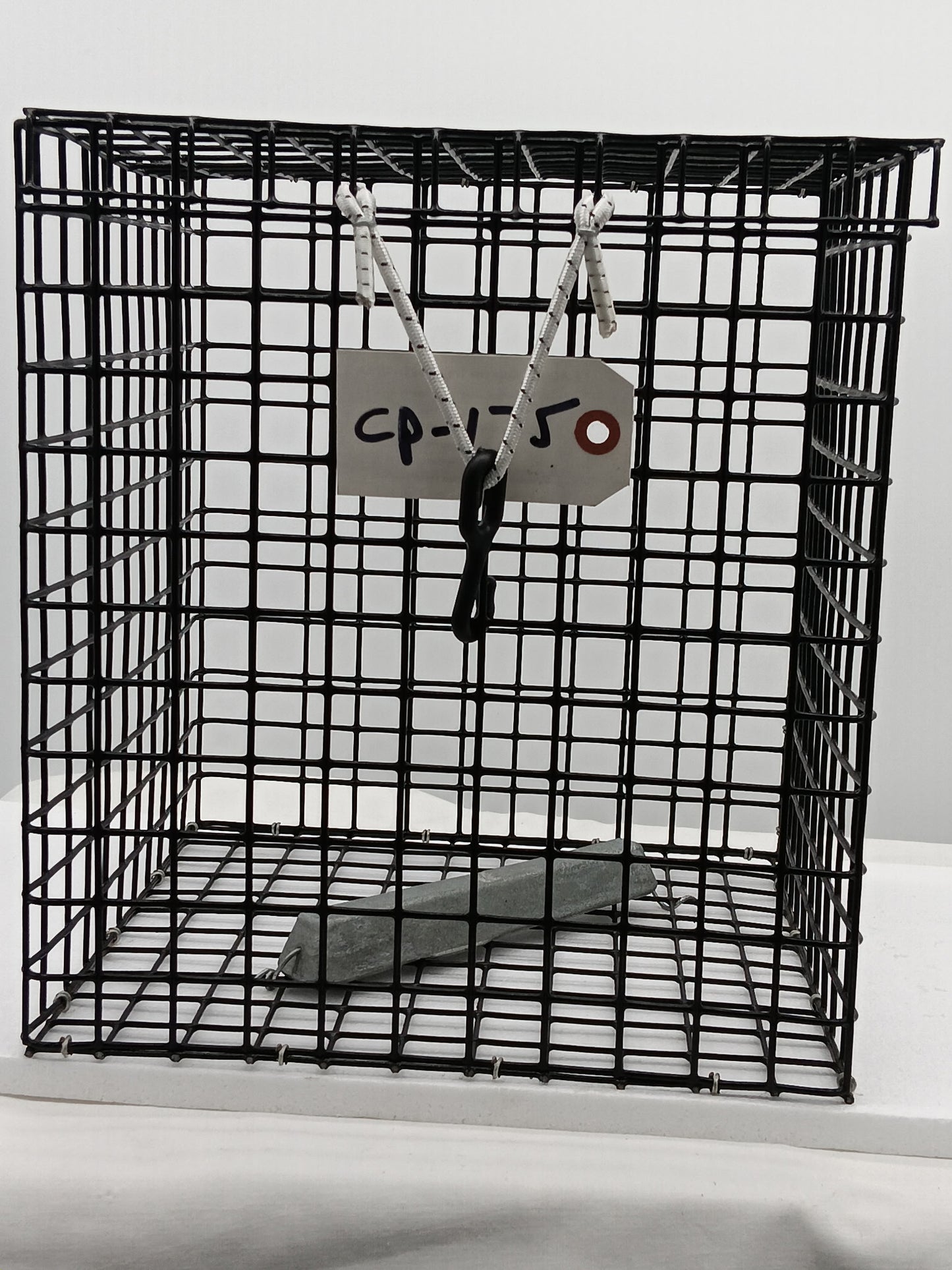 E-Z Catch # CP-175 ( Weighted Chum Pot ) 1 x 1 Mesh, 16 Gauge ( 3 Gallon Size )