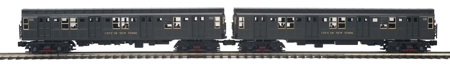 MTH Premier O Scale # 20-21941-3 Metropolitan Transportation Authority R1 2-Car Subway Set Add-On (Non-Powered)