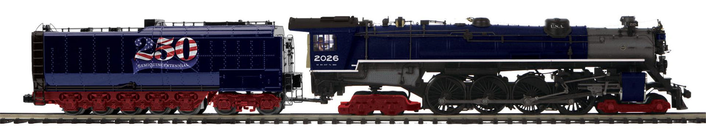 FREE SHIPPING ( ETA June 2026 ) MTH Premier O Scale # 20-30129-1 America’s 250th 4-8-4 Steam Locomotive w/Proto-Sound 3.0 (Hi-Rail Wheels)
