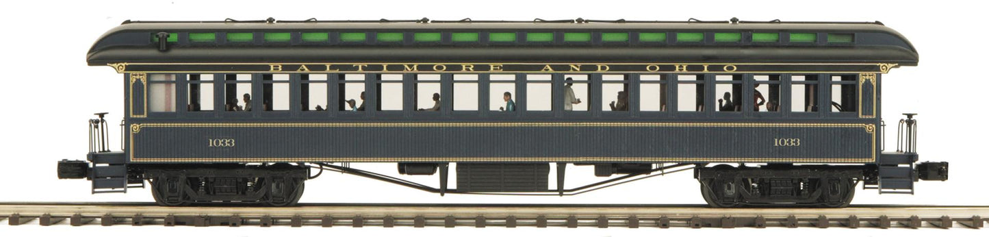 ETA EARLY 2026 MTH O Scale Premier # 20-62107 Baltimore & Ohio 64’ Woodsided Coach Car