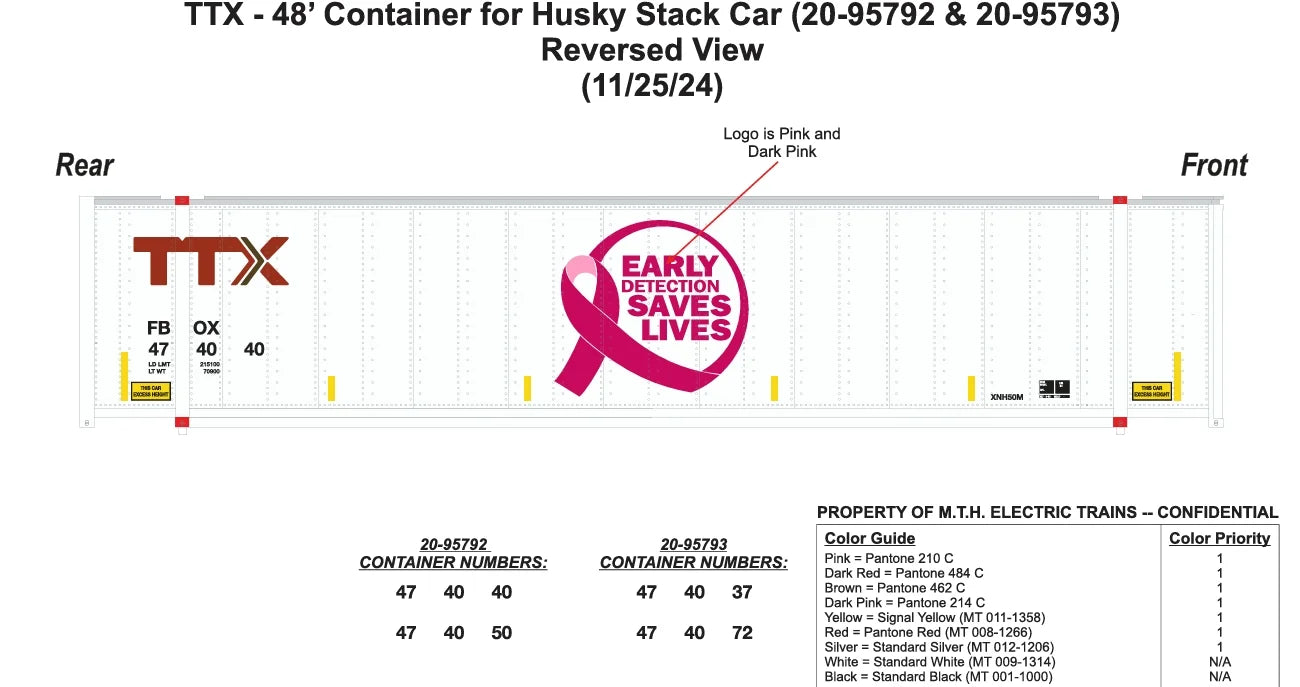 **** PLEASE NOTE *****ETA Fall 2025 ( E-Z Catch Custom Cancer Awareness Pink TTX Husky Stack w/ Two White Containers ( 20-95793 )