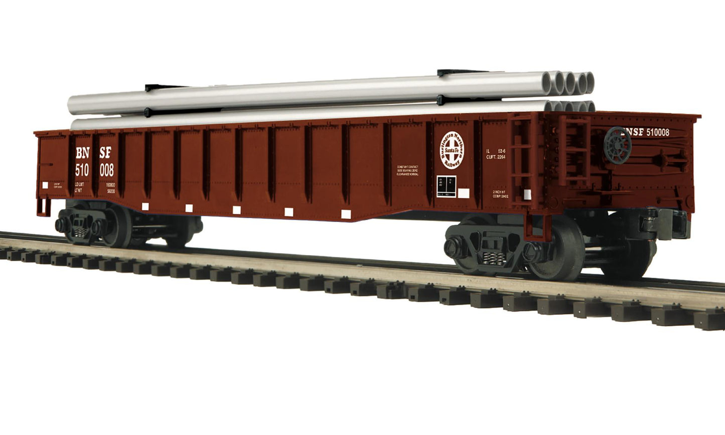 *Pre Order* ( ETA September 2026 ) MTH O Scale Premier # 20-95871 BNSF Gondola Car w/Pipe Load