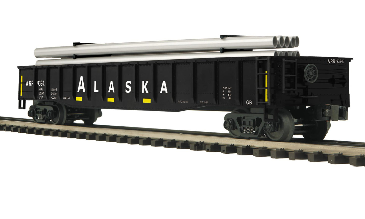 *Pre Order* ( ETA September 2026 ) MTH O Scale Premier # 20-95872 Alaska Gondola Car w/Pipe Load