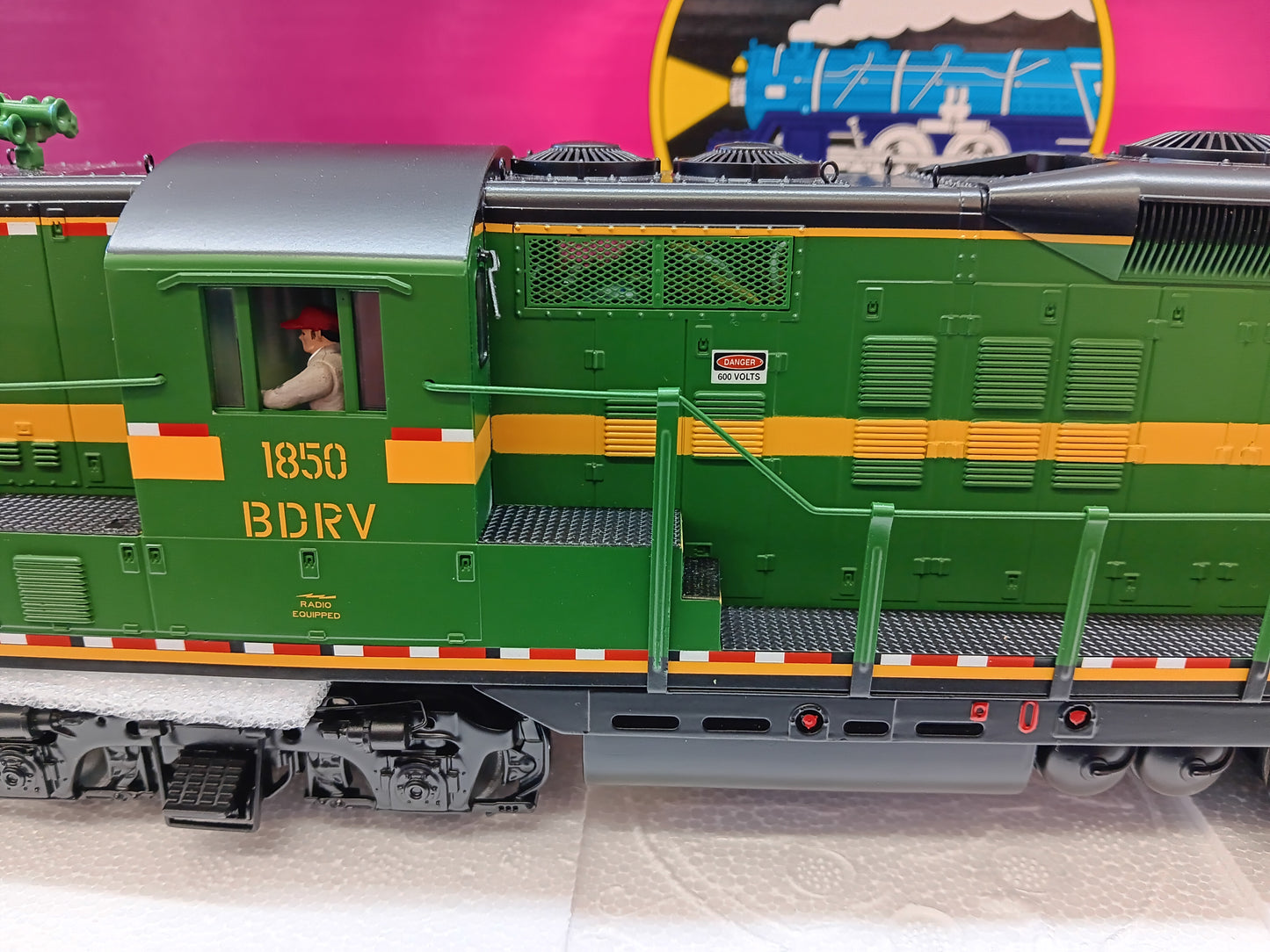 ( Now In Stock ) Belvidere & Delaware E-Z Catch MTH Premier Custom GP-9 # 20-22023-1 ( Cab # 1850 )