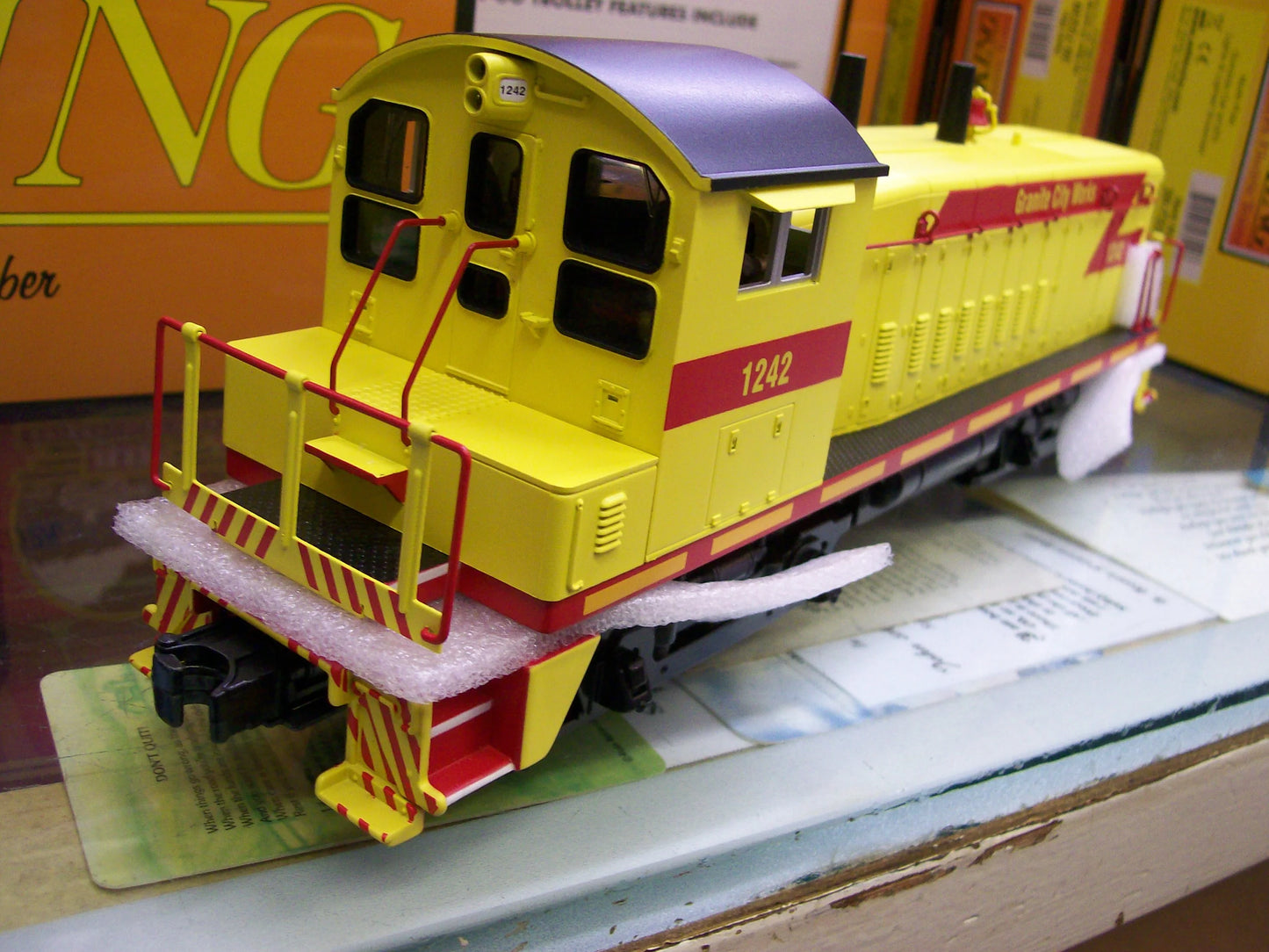 E-Z CATCH MTH CUSTOM GRANITE CITY WORKS SW1200 RAILKING CAB # 1242