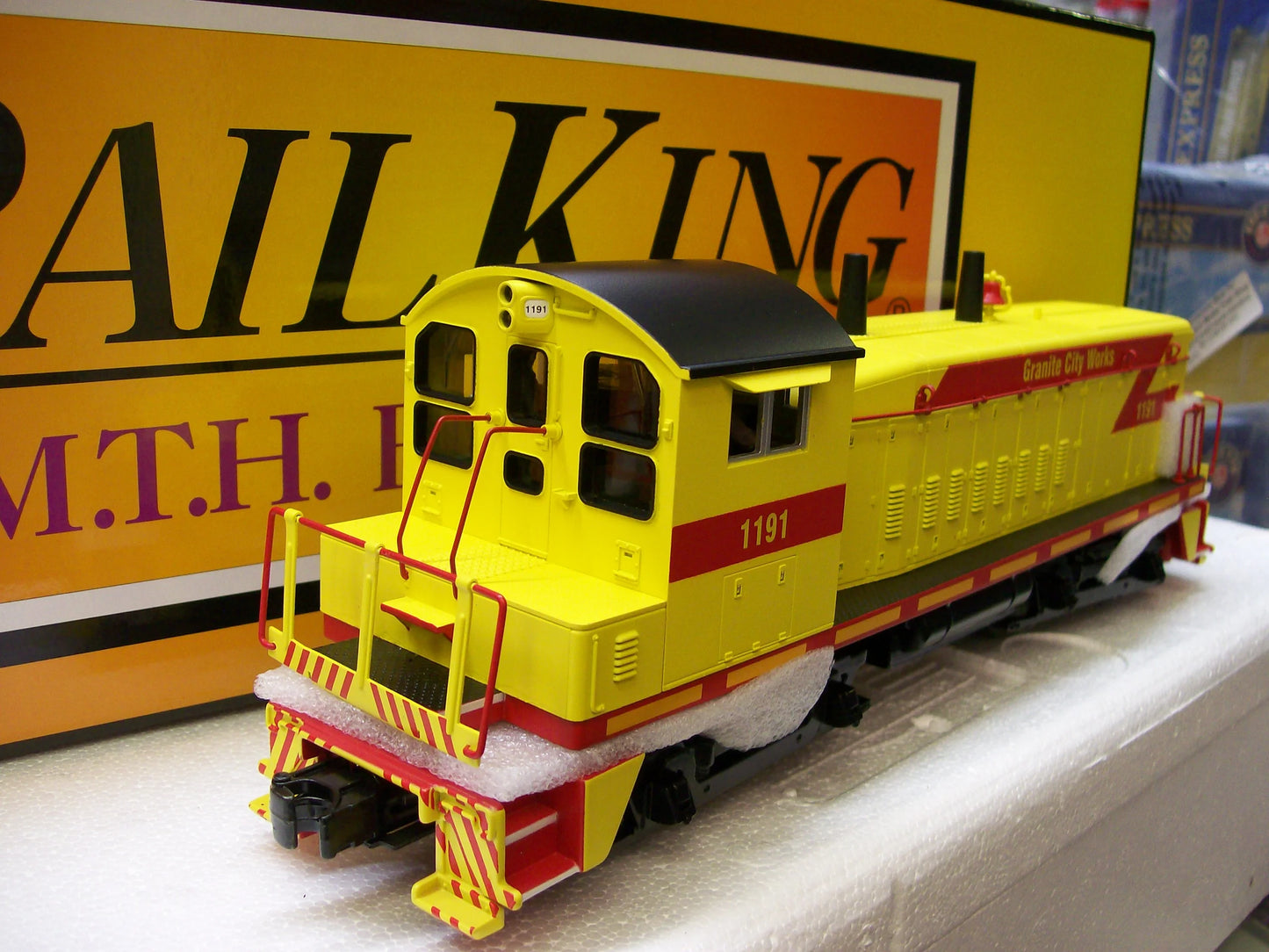 (Sold Out ) E-Z CATCH MTH CUSTOM GRANITE CITY WORKS SW1200 RAILKING CAB # 1191