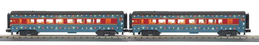 ( SOLD OUT ) North Pole 2-Car 60’ Streamlined Sleeper/Diner w/LED Lights