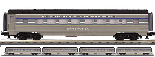 ( Sold Out ) Exclusive Adirondack Scenic Railroad 60’ Streamlined 4 Car Passenger Set Railking MTH