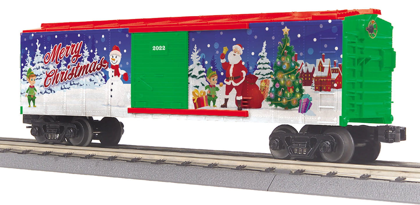 MTH # 30-71113 ( O Gauge ) Year 2022 Annual Railking Christmas Holiday Box Car