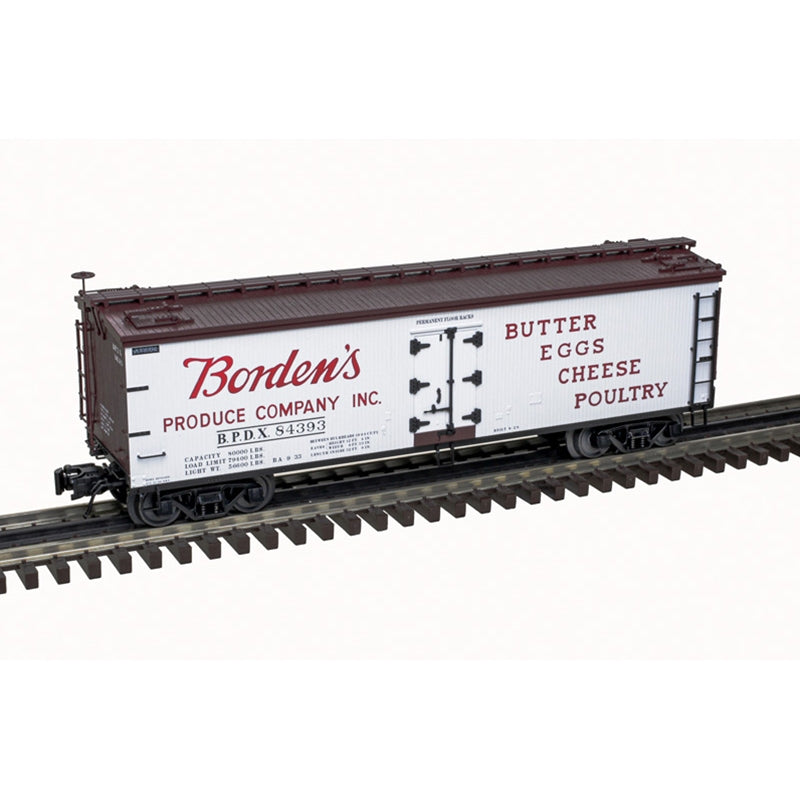 Atlas O # 3001681-1/2 Borden's Produce Co. 40' Wood Reefer ( Choose from 2 DIFFERENT Road Numbers )