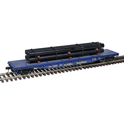 Atlas O TRAINMAN # 3001880-1 ALASKA RAILROAD 52'6" FLAT CAR W/ LOAD # 12889 - 3RL