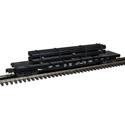 Atlas O TRAINMAN # 3001883-1 CENTRAL RAILROAD OF NEW JERSEY 52'6" FLAT CAR W/ LOAD # 140 - 3RL