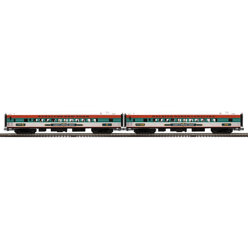 Atlas # # 3001964 O PREMIER 70' STREAMLINE PASSENGER JAMES E. STRATES SHOWS 2 CAR SET ( 3RL )