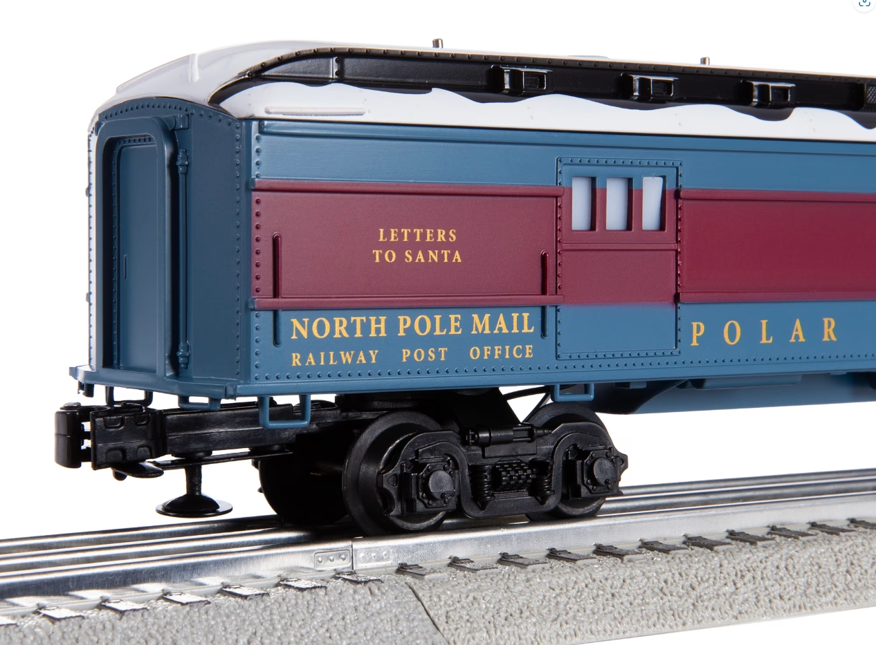 Lionel # 6-84601 ( O Gauge ) The Polar Express Letters to Santa Mail Car with Snow Roof