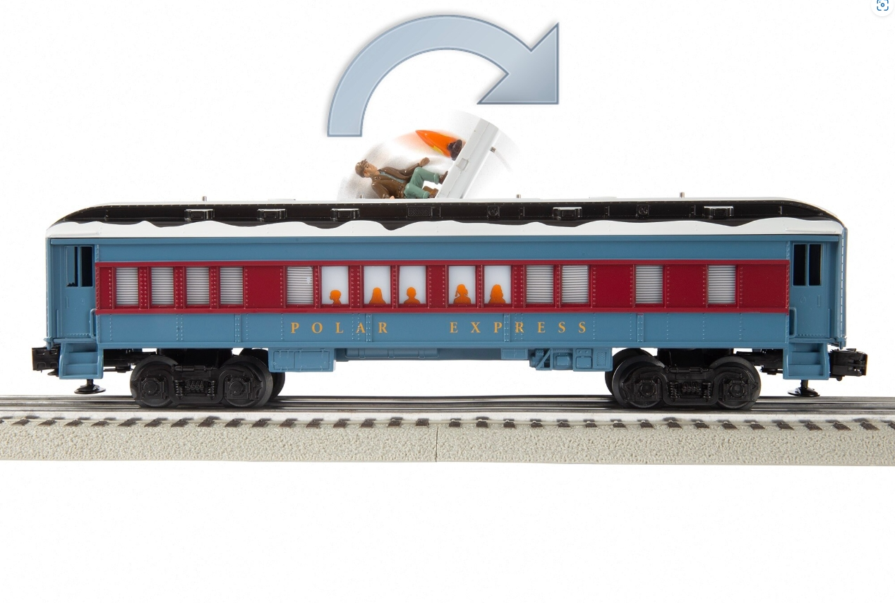 Lionel # 6-84602 ( O Gauge ) The Polar Express Disappearing Hobo Car with Snow Roof.