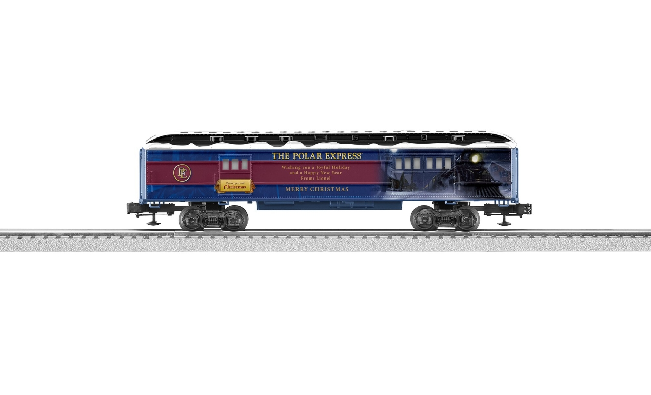 Lionel # 6-84605 ( O Gauge ) The Polar Express Baggage Car with Snow Roof