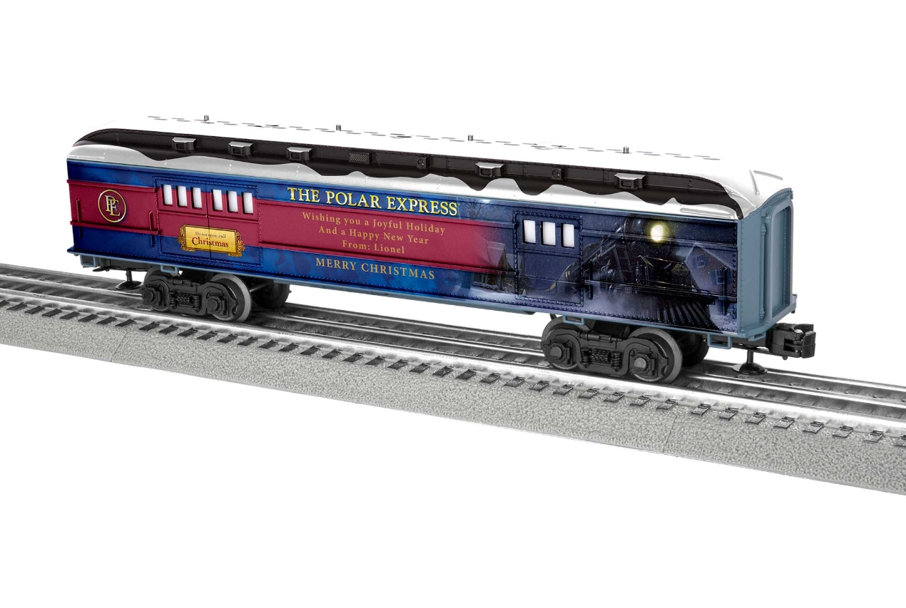 Lionel # 6-84605 ( O Gauge ) The Polar Express Baggage Car with Snow Roof
