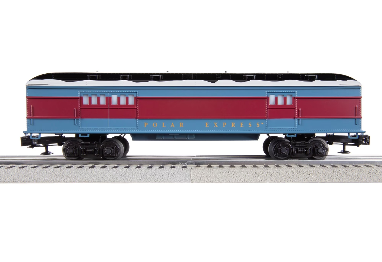 Lionel # 6-84605 ( O Gauge ) The Polar Express Baggage Car with Snow Roof