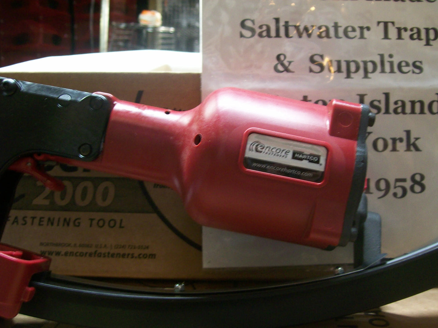 Encore Hartco Red Eclipser 2000-1020S Clinch Clip Tool with Box of CLP-13G Clips