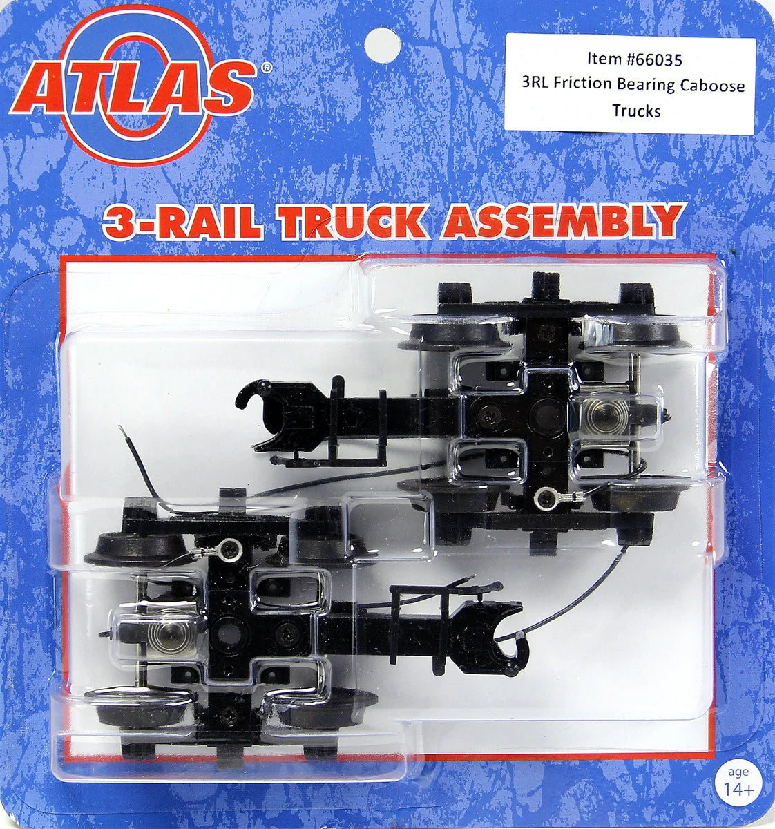 Atlas O # 66035 3-Rail Friction Bearing Caboose Trucks