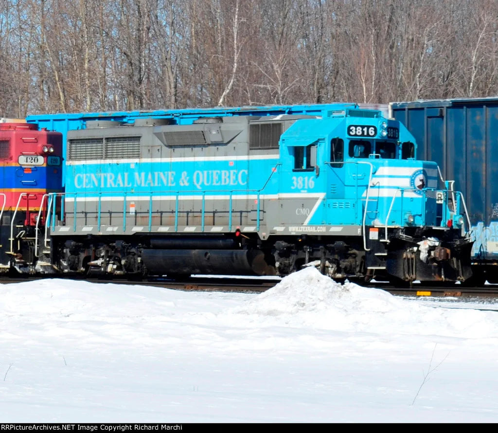 Now IN STOCK ( E-Z Catch Custom Atlas O GP38-3 Central Maine & Quebec Cab # 3816 ( 3-Rail )