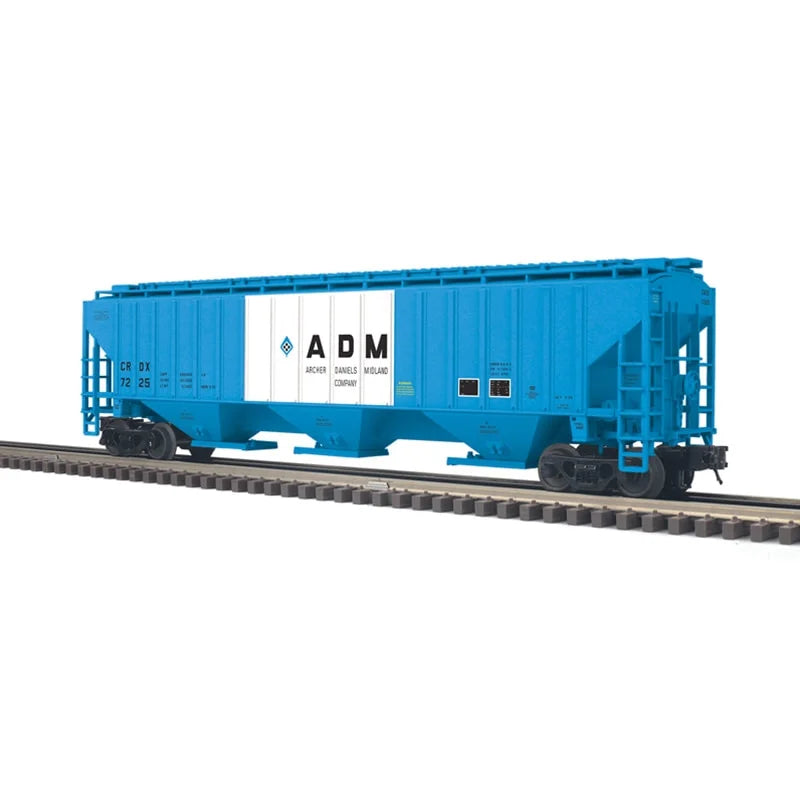 ( ETA is Fall of 2025 ) Atlas O # 2001637 ( Sold Each )Trainman PS-4750 COVERED HOPPER ADM ( Two Road #7225, #7234 (BLUE/WHITE) - 3RL