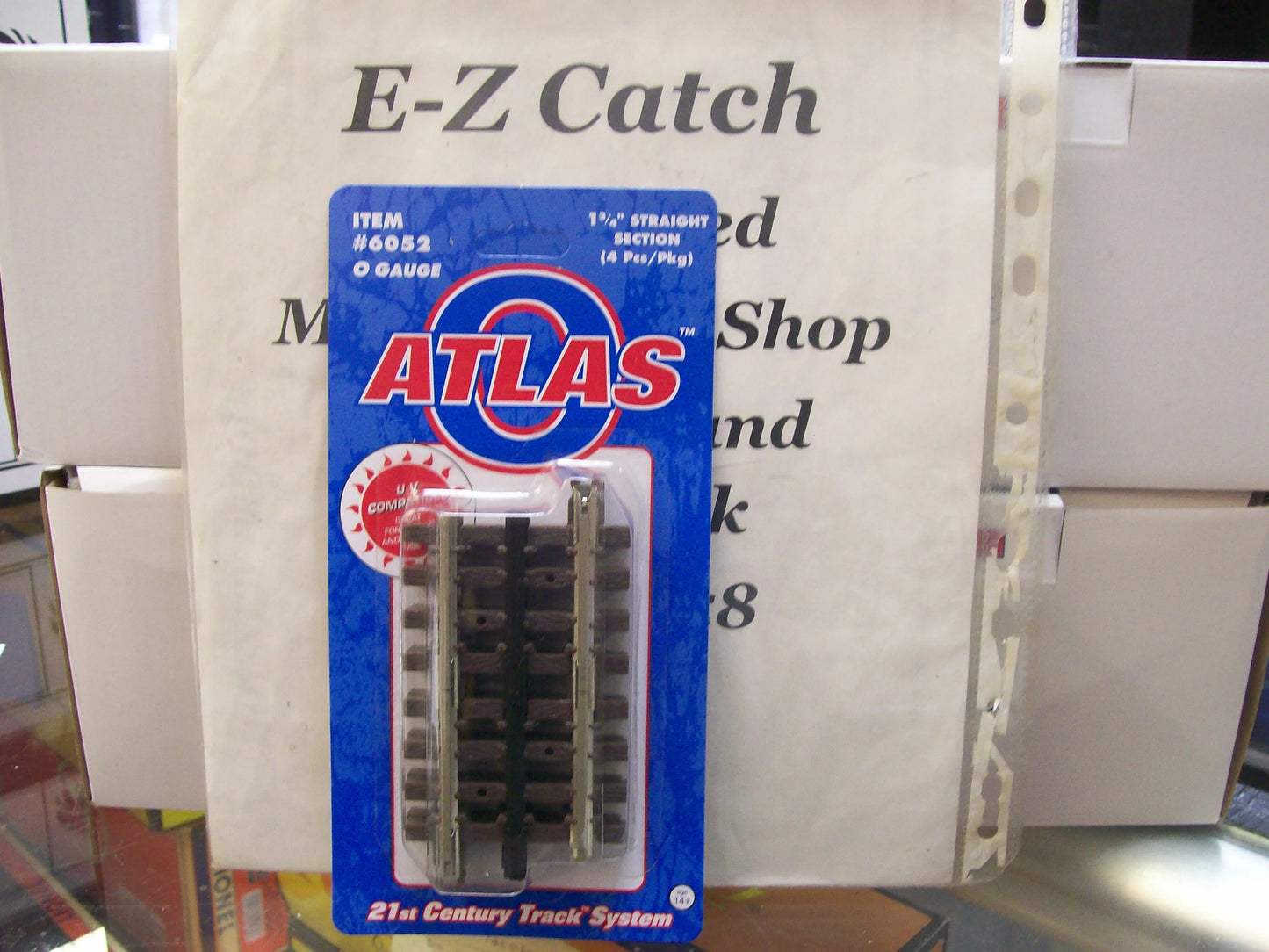Atlas O # 6052 Straights ( 3-Rail) 1-3/4'' Track Set - Pack of Four O Scale Nickel Silver