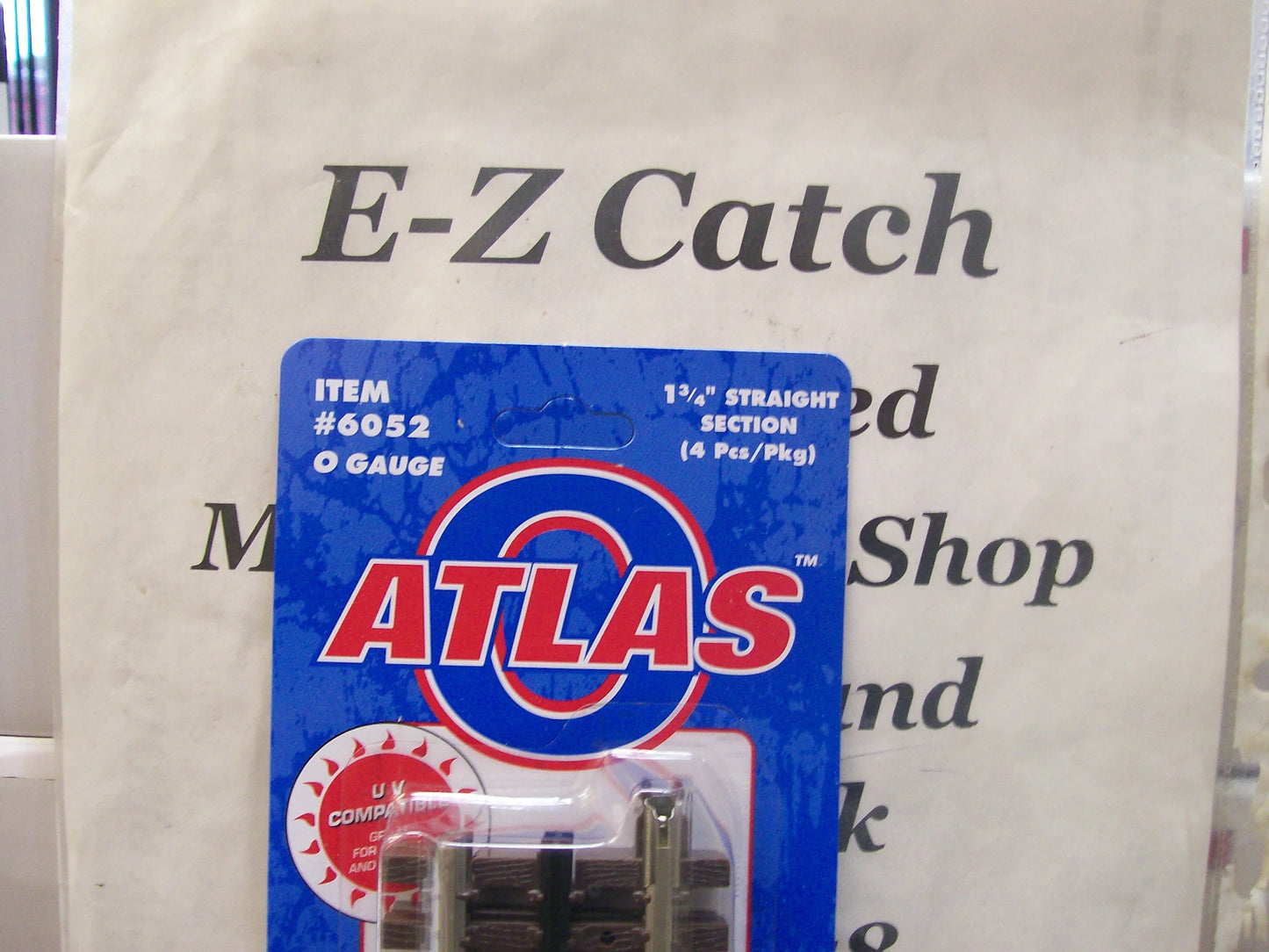 Atlas O # 6052 Straights ( 3-Rail) 1-3/4'' Track Set - Pack of Four O Scale Nickel Silver