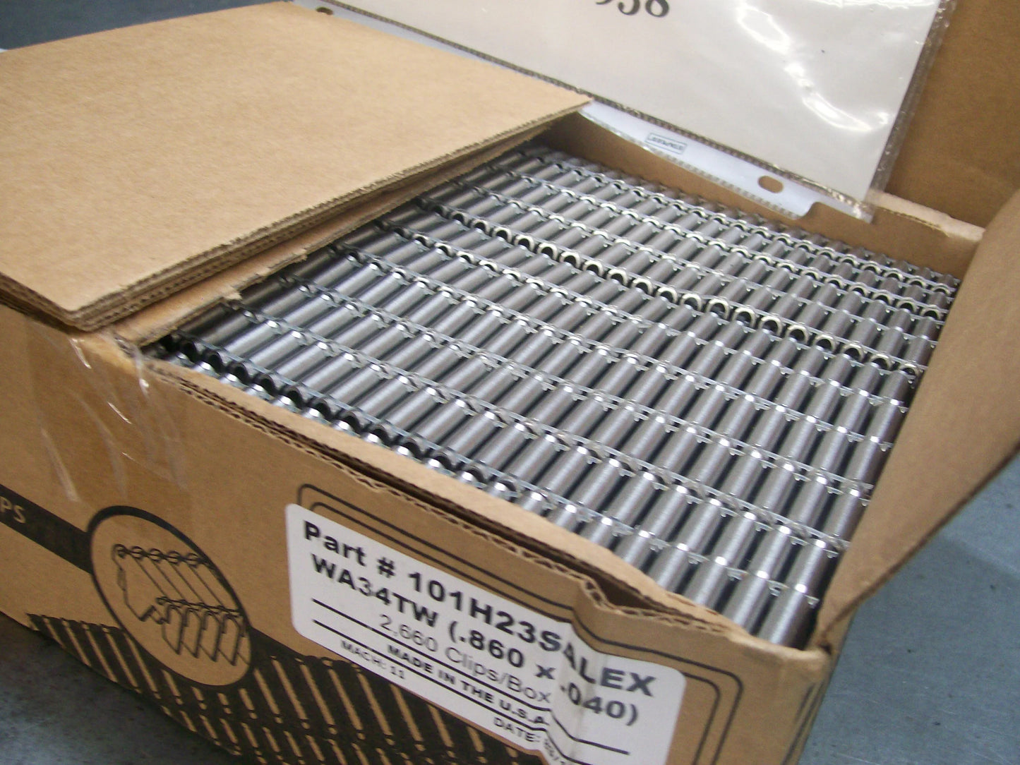 Encore Hartco ALEX Aluminum Tapered Clip 101H23SALEX ( 2660 clips per box )( WA34TW )