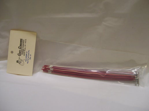 Gar Graves # 930R-12 ( Pack of 12 ) 8 Inch Red Pig Tails with Track Pin..
