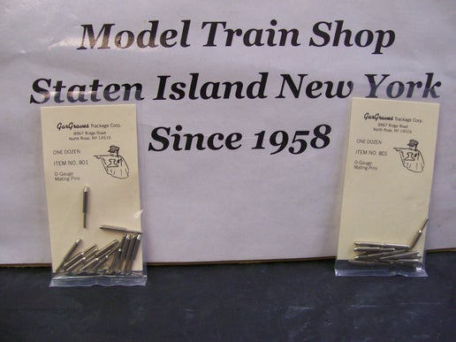 Gar Graves # 801 ( TWO Packages ) (O-Gauge Metal Track Mating Pins Brand New) 24 total pin's