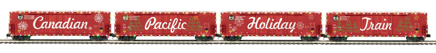 *PRE-ORDER* MTH Premier # 20-92451 O Scale Canadian Pacific 4-Car 50’ Dbl. Door Plugged Boxcar Set Car # ‘s 220031, 220037, 220332, 220476 (ETA Nov 2026)