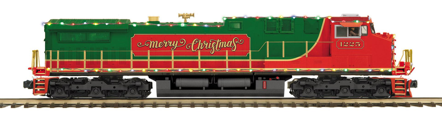 *PRE-ORDER* MTH Premier # 20-22188-1 O Scale Christmas AC4400cw Diesel Engine w/Proto-Sound 3.0 with LEDs Cab # 1225. (ETA Nov 2026)