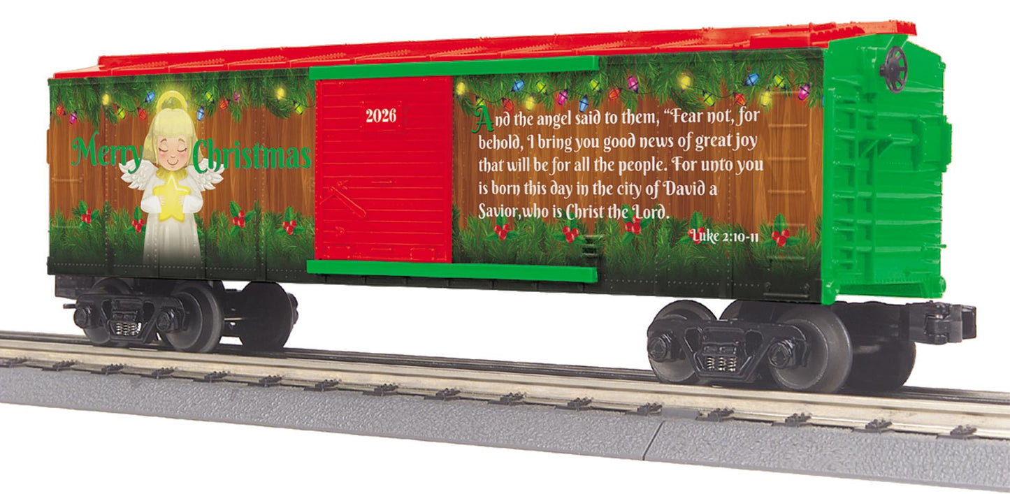 *PRE-ORDER* MTH RailKing # 30-71306 O Gauge Christmas Box Car # 2026 (ETA Nov 2026)