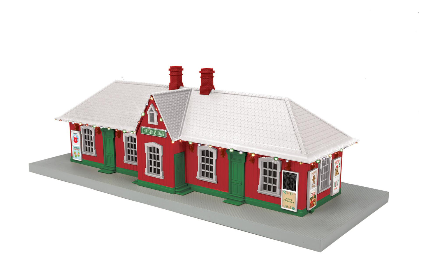 *PRE-ORDER* MTH RailKing # 30-90761 O Scale Christmastown Country Passenger Station w/Operating Christmas Lights (ETA Nov 2026)
