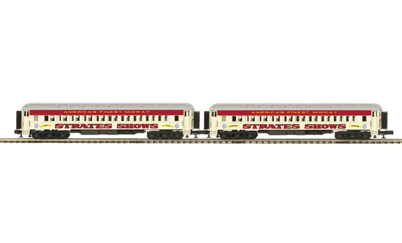 Atlas O # 3001772A and # 3001772B JAMES E. STRATES SHOWS “Red Train” Passenger 6 Car Set - 3RL
