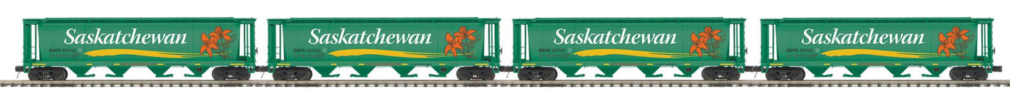 *PRE-ORDER* MTH Premier # 20-92455 O Scale Saskatchewan 4-Car 100 Ton Hopper Car Set (ETA 2027)