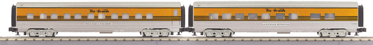 *PRE-ORDER* MTH RailKing # 30-68319 O Gauge Denver & Rio Grande 2-Car 60’ Streamlined Sleeper/Diner (ETA 2027)