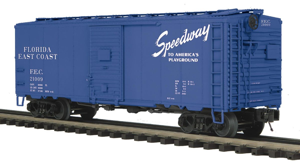 *PRE-ORDER* MTH # 20-99599 O Scale Premier Florida East Coast 40’ AAR Box Car Rd # 21019 - ETA 2027