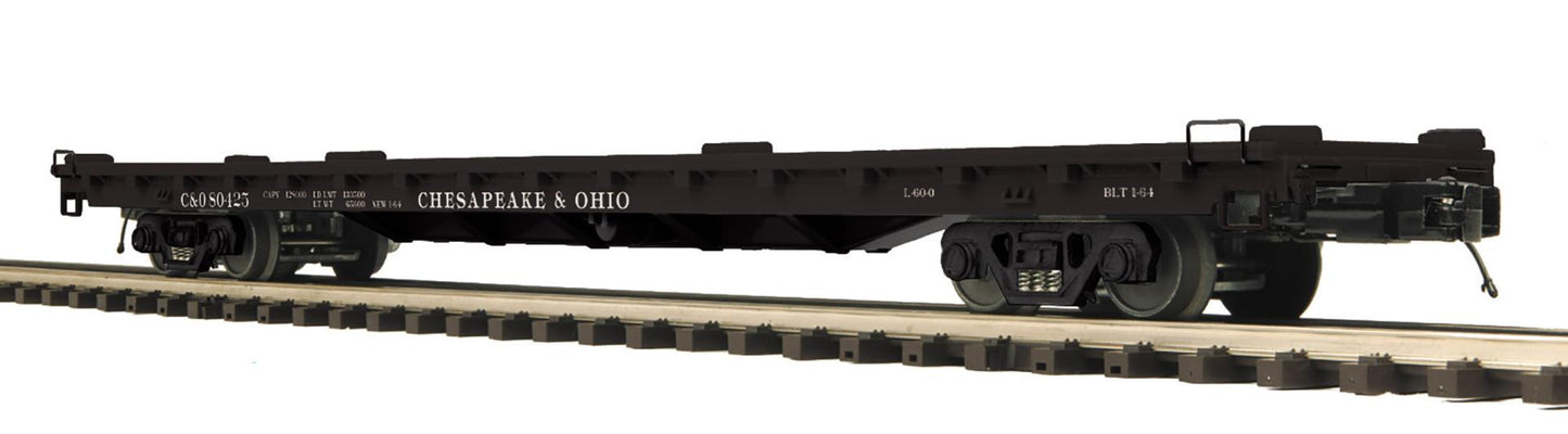 *PRE-ORDER* MTH Premier # 20-95857 O Scale Chesapeake & Ohio 60’ Flat Car # 80435 (ETA Late 2026)