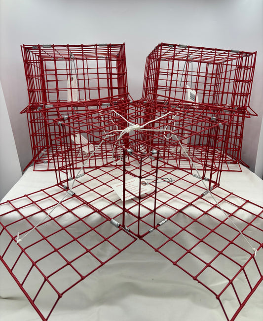 E-Z Catch # P-401-R ( FIVE-PACK ) Large Size Weekender Four Door Series Box Trap w/ Bait Clip ( Red )