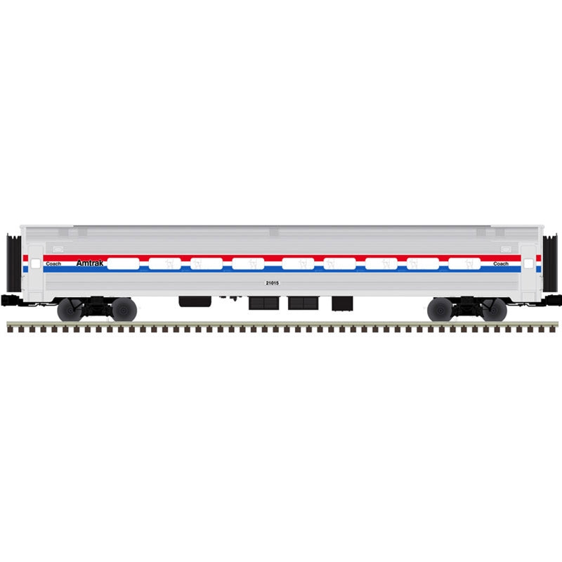 *PRE-ORDER* Atlas O Premier # 3003221 Amtrak Phase III Amfleet Passenger Coach Car Rd # 21200 or 21221 - 3RL (ETA 2027)