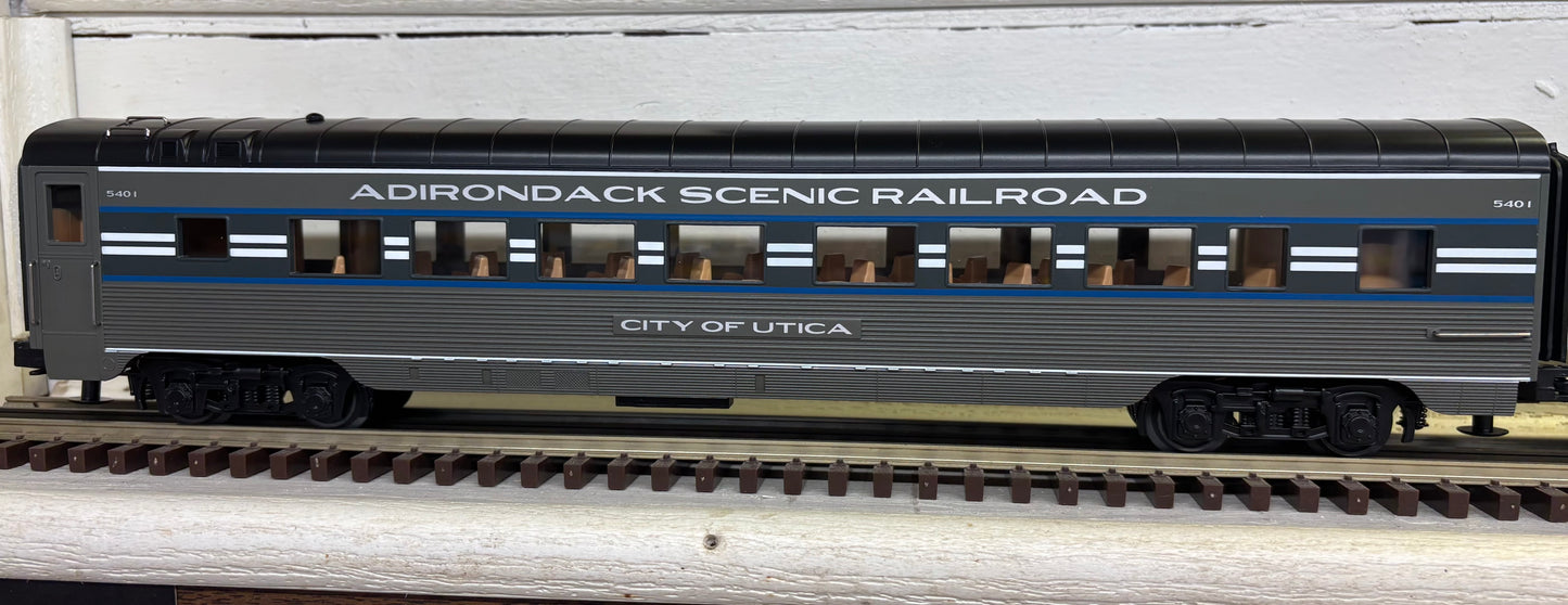 NOW in Stock Exclusive Adirondack Scenic Railroad 60’ Streamlined 4 Car Passenger Set Railking MTH