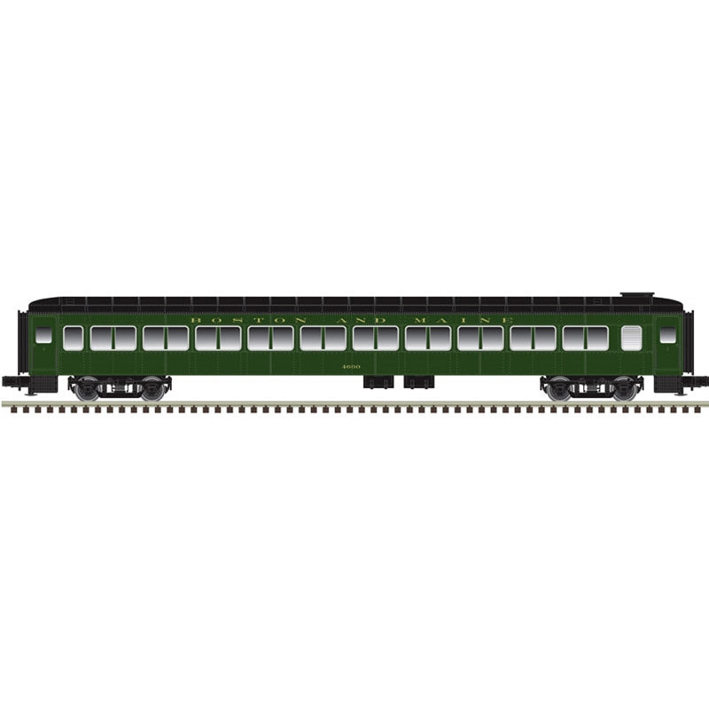 *PRE-ORDER* Atlas O Trainman # 2002912 Boston And Maine 80’ Pullman Bradley Passenger 4 CAR SET - 3RL (ETA 2027)