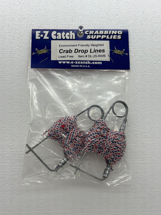 E-Z Catch Hand Made Environmentally Friendly Weighted Crab Drop Line / Hand Line ( Lead Free )