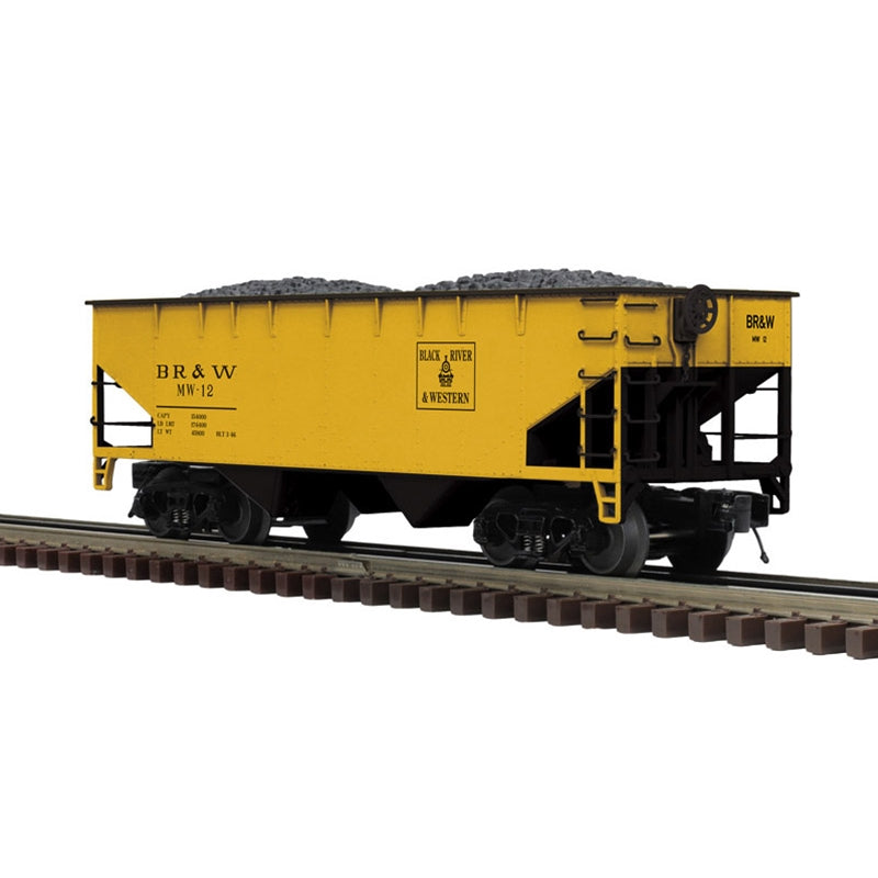 *PRE-ORDER* Atlas O Premier # 3003156 Black River & Western (MOW) Coal 2 Bay Offset Hopper Rd # 12 - 3RL (ETA 2027)