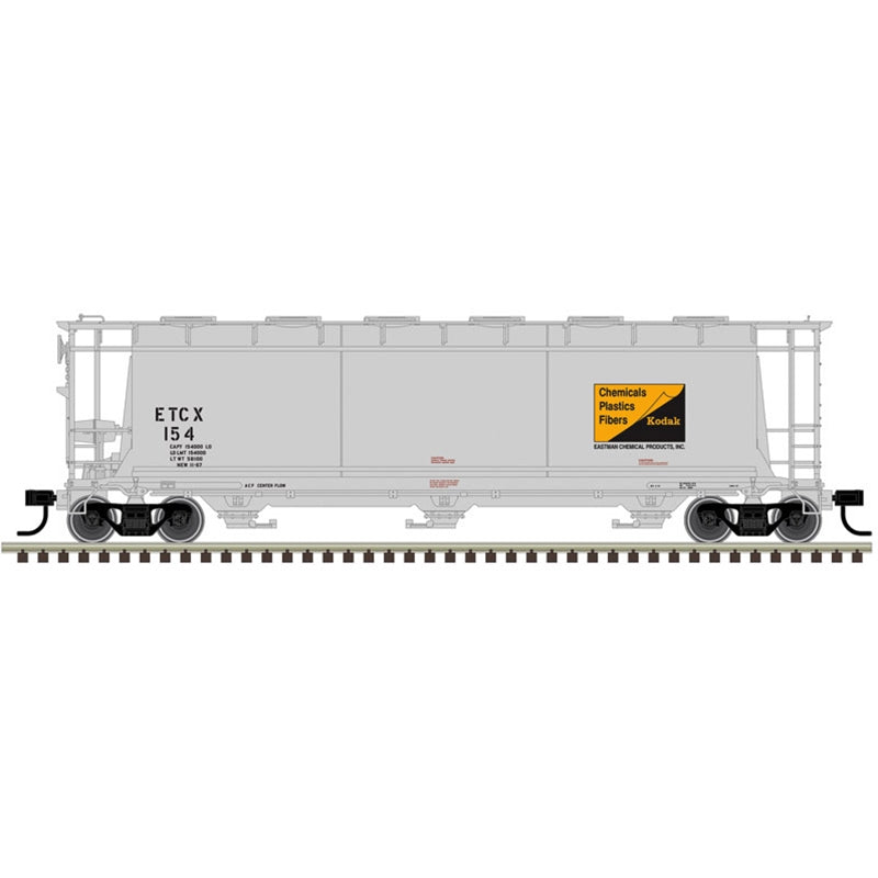 *PRE-ORDER* Atlas O Master # 3003233 Eastman Chemical 3-BAY CYLINDRICAL HOPPER Rd # 154, or 156 - 3RL (ETA 2027)