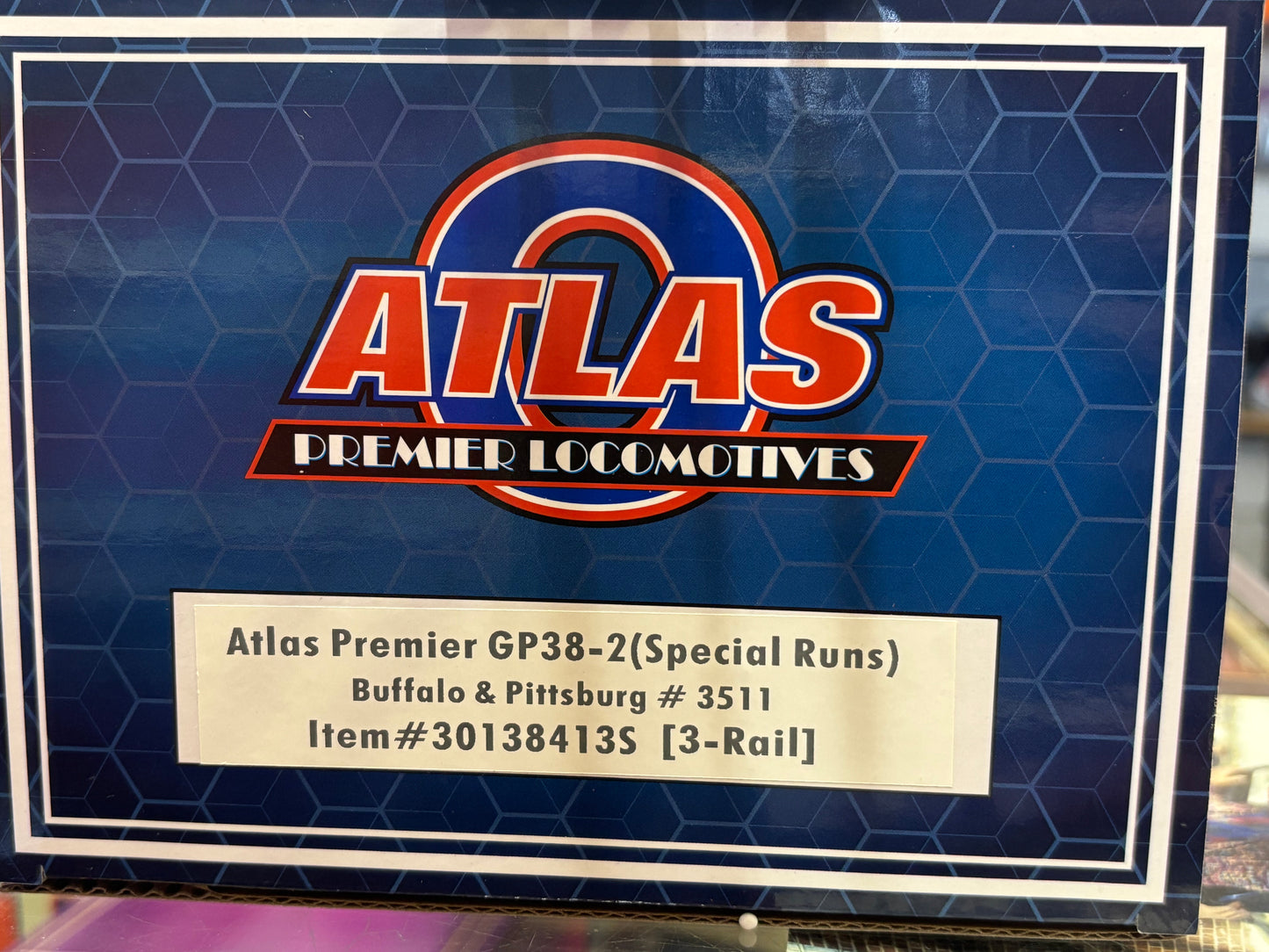 Now IN STOCK ( Buffalo & Pittsburgh Custom Premier Atlas O GP38-2 Cab # 3511 ( 3-Rail )
