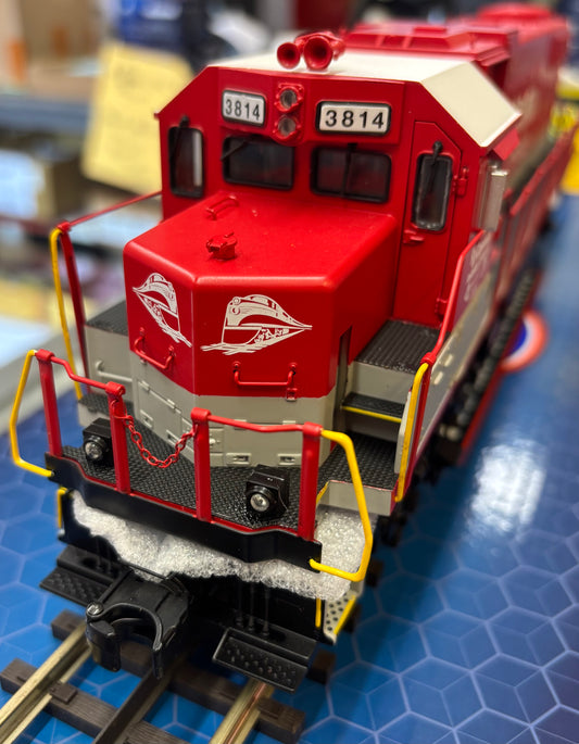 Now IN STOCK ( E-Z Catch RJ Corman GP38-3 Custom Atlas O Premier Cab # 3814 ( 3-rail )