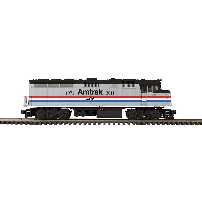 PRE-ORDER Atlas O Premier #30138749 F40PH LOCOMOTIVE AMTRAK PHASE III (40th Anniversary) #406 (SILVER/BLACK/RED/WHITE/BLUE) - 3RL